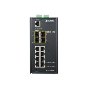 Planet IGS-12040MT - Switch - managed - 8 x 10/100/1000 + 4 x Gigabit SFP