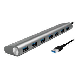 LogiLink USB 3.0 Hub 7-Port with Card Reader, Aluminum