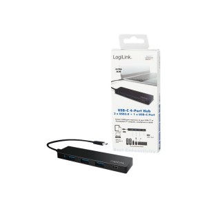 LogiLink Ultra-slim USB-C 3.1 hub - Hub - 3 x SuperSpeed...
