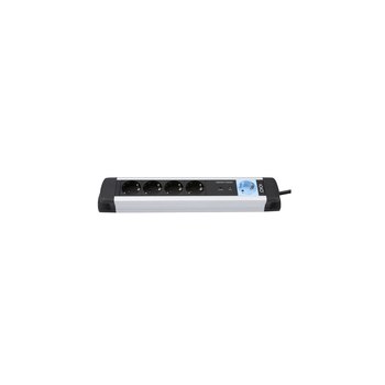 Olympia MS 2500 - 1.5 m - 5 AC outlet(s) - Indoor - 1.5 mm² - Aluminium - Black - Silver