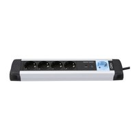 Olympia MS 2500 - 1.5 m - 5 AC outlet(s) - Indoor - 1.5 mm² - Aluminium - Black - Silver