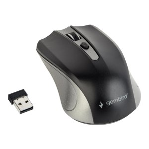 Gembird MUSW-4B-04-GB - Maus - optisch - 4 Tasten - kabellos - 2.4 GHz - kabelloser Empfänger (USB)