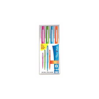 Paper Mate Flair Original - Medio - 4 colori - Blu - Verde - Arancione - Rosa - Tipo di punta - 1 mm - Blu - Verde - Arancione - Rosa