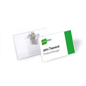Durable Namensschild 54 x 90 mm mit Clip und Nadel...