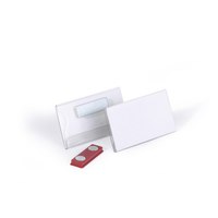 DURABLE - Namensschild - für 40 x 75 mm - Magnet - durchsichtig (Packung mit 25)