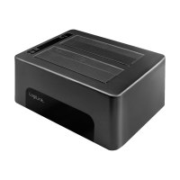 LogiLink - HDD-Dockingstation mit Klon-Funktion Schächte: 2 - 2,5" / 3,5" gemeinsam genutzt (6,4 cm/8,9 cm gemeinsam genutzt) - SATA - USB 3.0 - Schwarz