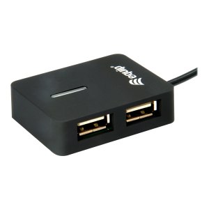 Equip Life 4 Ports Travel USB Hub - Hub - 4 x USB 2.0 -...