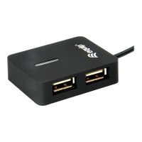 Equip Life 4 Ports Travel USB Hub - Hub - 4 x USB 2.0 - Desktop