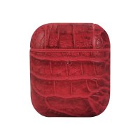 TerraTec Air Box - Tasche für Kopfhöhrer - Polycarbonat - Croco Red - für Apple AirPods (1. Generation, 2. Generation)