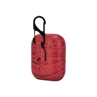 TerraTec Air Box - Tasche für Kopfhöhrer - Polycarbonat - Croco Red - für Apple AirPods (1. Generation, 2. Generation)