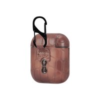 TerraTec Air Box - Tasche für Kopfhöhrer - Polycarbonat - Stone Brown - für Apple AirPods (1. Generation, 2. Generation)