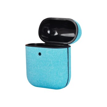 TERRATEC Air Box - Tasche für Kopfhöhrer - Polycarbonat - Fabric Blue - für Apple AirPods (1. Generation, 2. Generation)