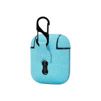 TERRATEC Air Box - Tasche für Kopfhöhrer - Polycarbonat - Fabric Blue - für Apple AirPods (1. Generation, 2. Generation)