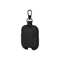 TerraTec Air Box - Tasche für Kopfhöhrer - Polycarbonat - schwarzes Leder - für Apple AirPods (1. Generation, 2. Generation)