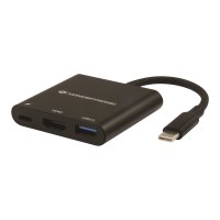 Conceptronic Adapter - USB-C male to HDMI, USB Type A, USB-C female