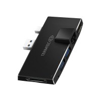 TerraTec CONNECT Pro2 - Cablato - USB 3.2 Gen 1 (3.1 Gen 1) Type-A - 1000 Mbit/s - Nero - MMC - MicroSD (TransFlash) - SD - 4K Ultra HD