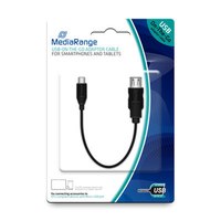 MEDIARANGE MRCS168 - 0.2 m - Micro-USB B - USB A - USB 2.0 - Male/Female - Black