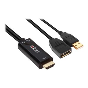 Club 3D Adapter - DisplayPort female to HDMI, USB (power...
