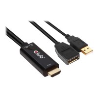 Club 3D Adapter - DisplayPort female to HDMI, USB (power only) male