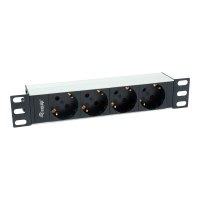 equip Pro - Stromverteilungseinheit (Rack - einbaufähig) - Wechselstrom 220-240 V - 3500 Watt - Eingabe, Eingang CEE 7/7 - Ausgangsanschlüsse: 4 (CEE 7/7) - 25.4 cm (10") - 1.5 m Schnur - Deutschland