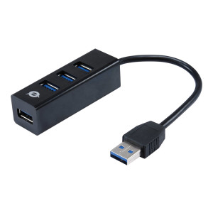 Conceptronic HUBBIES04B - USB 3.2 Gen 1 (3.1 Gen 1) Type-A - USB 3.2 Gen 1 (3.1 Gen 1) Type-A - 5000 Mbit/s - Nero - Plastica - 0,12 m