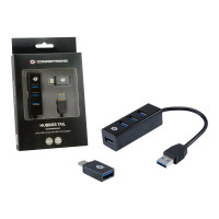 Conceptronic HUBBIES TAIL - Hub - 4 x SuperSpeed USB 3.0 - Desktop