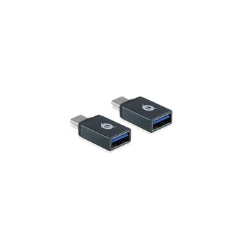 Conceptronic DONN OTG-Adapter für USB-C zu USB-A 2er Pack - USB 3.1 Gen 1 Type-C - USB 3.1 Gen 1 Type-A - Schwarz
