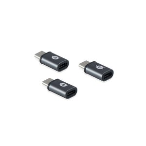 Conceptronic DONN USB-C to Micro USB OTG Adapter 3-Pack -...