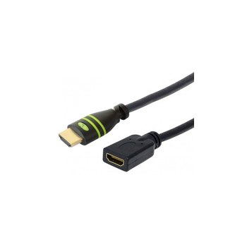 Techly HDMI 4K 60Hz High Speed Anschlusskabel ,mit Ethernet M/F, schwarz, 7,5 m