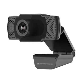 Conceptronic AMDIS01B - Webcam - colore - 2 MP - 1920 x 1080 - 1080p - audio - USB 2.0 - MJPEG, H.264, YUV - CC 5 V