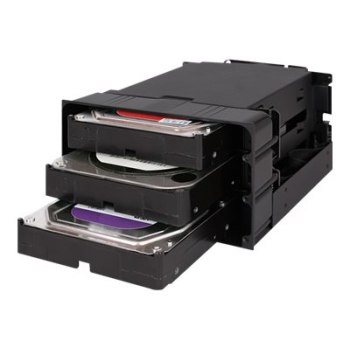 Icy Dock MB830SP-B - Enclosure HDD - 3.5" - SAS - SATA - 6 Gbit/s - Hot-swap - Nero