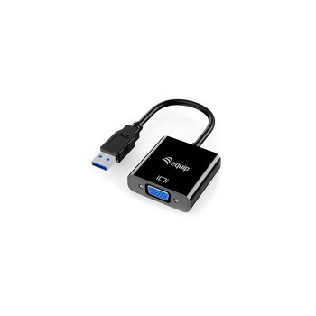 Equip USB 3.0 to VGA Adapter - 3.2 Gen 1 (3.1 Gen 1) - USB Type-A - VGA (D-Sub) output - 1920 x 1080 pixels