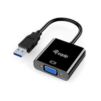 Equip USB 3.0 to VGA Adapter - 3.2 Gen 1 (3.1 Gen 1) - USB Type-A - VGA (D-Sub) output - 1920 x 1080 pixels