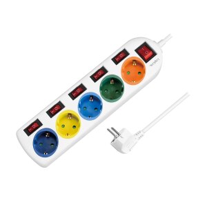 LogiLink Multicolor - Power strip