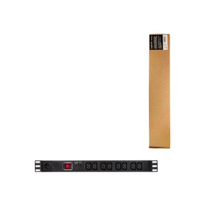 LogiLink PDU8A02 - Basic - 1U - Alluminio - Nero - 8 presa(e) AC - Accoppiatore C13