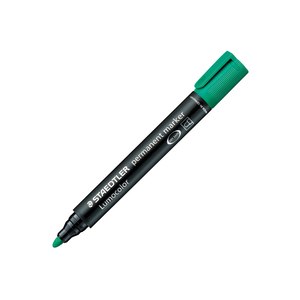 STAEDTLER Lumocolor - Green - Bullet tip - Black - Green...