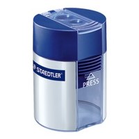 STAEDTLER - Spitzdose - 2 Löcher - Blau/Silber - Metall, Polystyrol