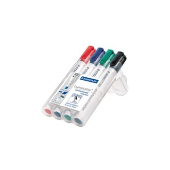 STAEDTLER 351 B - 4 pc(s) - Black - Blue - Green - Red - Chisel tip - Multicolour - White - White - Polypropylene (PP)