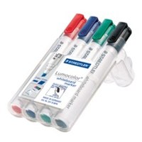 STAEDTLER 351 B - 4 pezzo(i) - Nero - Blu - Verde - Rosso - Punta smussata - Multicolore - Bianco - Bianco - Polipropilene (PP)