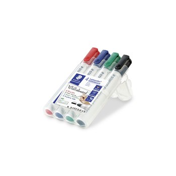 STAEDTLER Lumocolor  - 4 pc(s) - Black - Blue - Green - Red - Bullet tip - Multicolour - Polypropylene (PP) - 2 mm