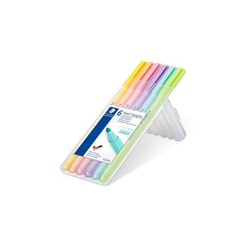 STAEDTLER 362 C - 6 pc(s) - Lime - Mint - Peach - Pink - Violet - Yellow - Bullet tip - 1 mm - 4 mm - Water-based ink