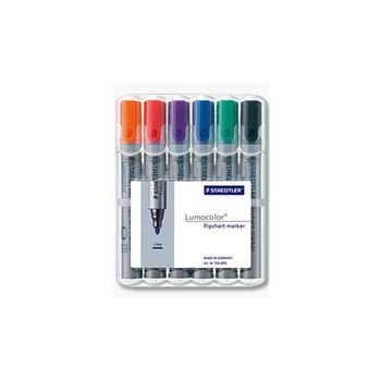 STAEDTLER 356 WP6 - 6 pc(s) - Black - Blue - Green - Orange - Red - Violet - Grey - Polypropylene (PP) - 2 mm