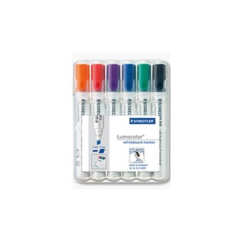 STAEDTLER 351 B WP6 - 6 pc(s) - Black - Blue - Green - Orange - Red - Violet - White - White - Polypropylene (PP) - 2 mm