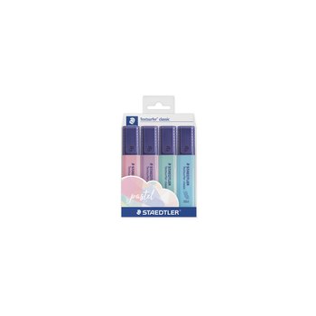 Staedtler 364 C. Menge pro Packung: 4 Stück(e), Schreibfarben: Hellblau, Minze, Pink, Violett, Gehäusematerial: Polypropylen (PP)