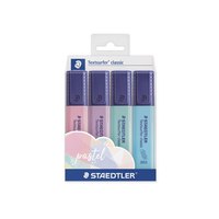 Staedtler 364 C. Menge pro Packung: 4 Stück(e), Schreibfarben: Hellblau, Minze, Pink, Violett, Gehäusematerial: Polypropylen (PP)