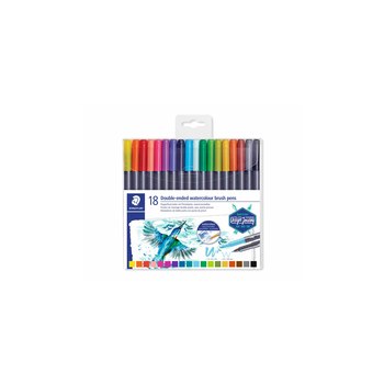 STAEDTLER 3001 - Fine/Extra Bold - 18 colours - Multicolor - Bullet tip & Brush tip - 0.5 mm - 6 mm