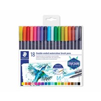 STAEDTLER 3001 - Fine/Extra Bold - 18 colours - Multicolor - Bullet tip & Brush tip - 0.5 mm - 6 mm