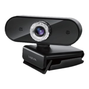 LogiLink Pro full HD USB webcam with microphone - Webcam - Farbe - 3 MP - 1920 x 1080 - 1080p - Audio - USB 2.0 - MJPEG