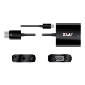 Club 3D CAC-1302 - Adapter - HDMI male to HD-15 (VGA), stereo mini jack, Micro-USB Type B