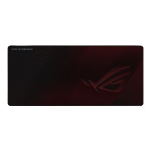 ASUS ROG Strix Scabbard II - Nero - Rosso - Immagine - Tessuto - Gomma - Barra appoggiaferro antiscivolo - Tappetino per mouse per gioco da computer